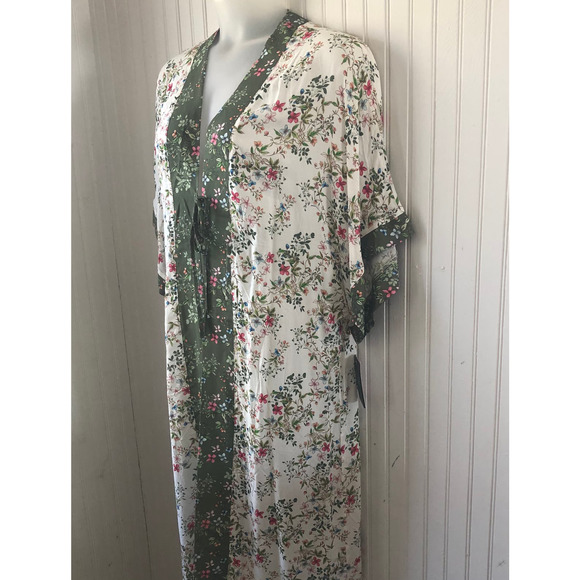 VINCE CAMUTO Retail $162 Picadilly Garden Kimono MIDI Cover Up L - Picture 3 of 7